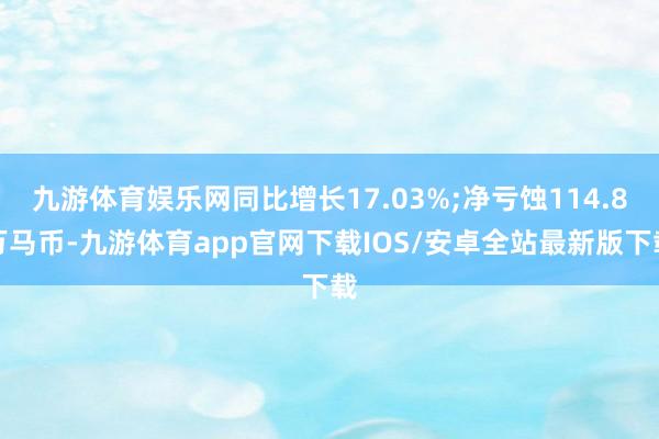 九游体育娱乐网同比增长17.03%;净亏蚀114.8万马币-九游体育app官网下载IOS/安卓全站最新版下载