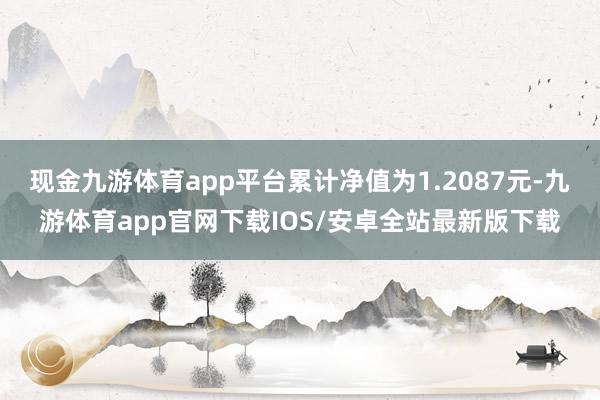 现金九游体育app平台累计净值为1.2087元-九游体育app官网下载IOS/安卓全站最新版下载