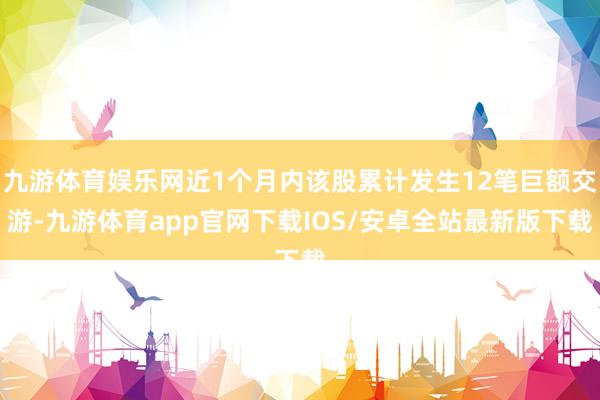 九游体育娱乐网近1个月内该股累计发生12笔巨额交游-九游体育app官网下载IOS/安卓全站最新版下载